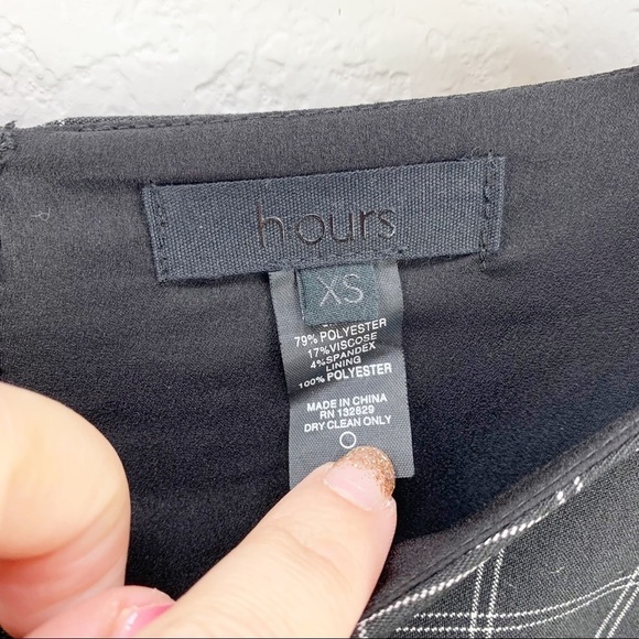 NEW NWT h:ours Shae Dress in Black & White Plaid Mini Cocktail Revolve Size XS - Picture 5 of 8